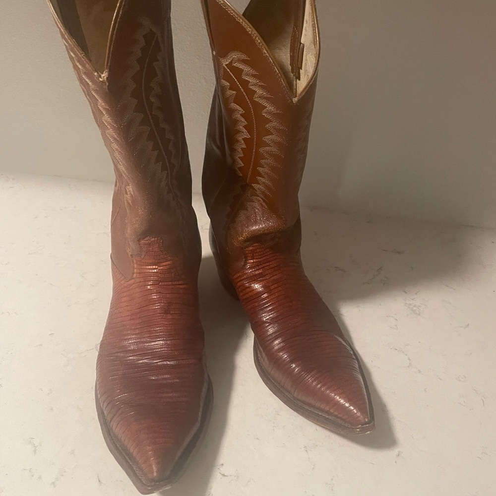 Justin lizard cowboy boots